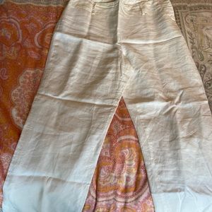 Loft white linen pants